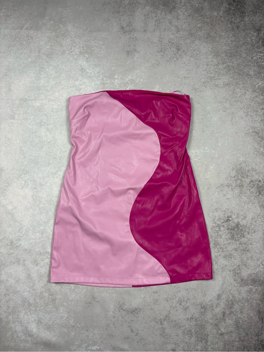 Le Lis Pink White Colorblock Strapless Bodycon Mini Dress Size S